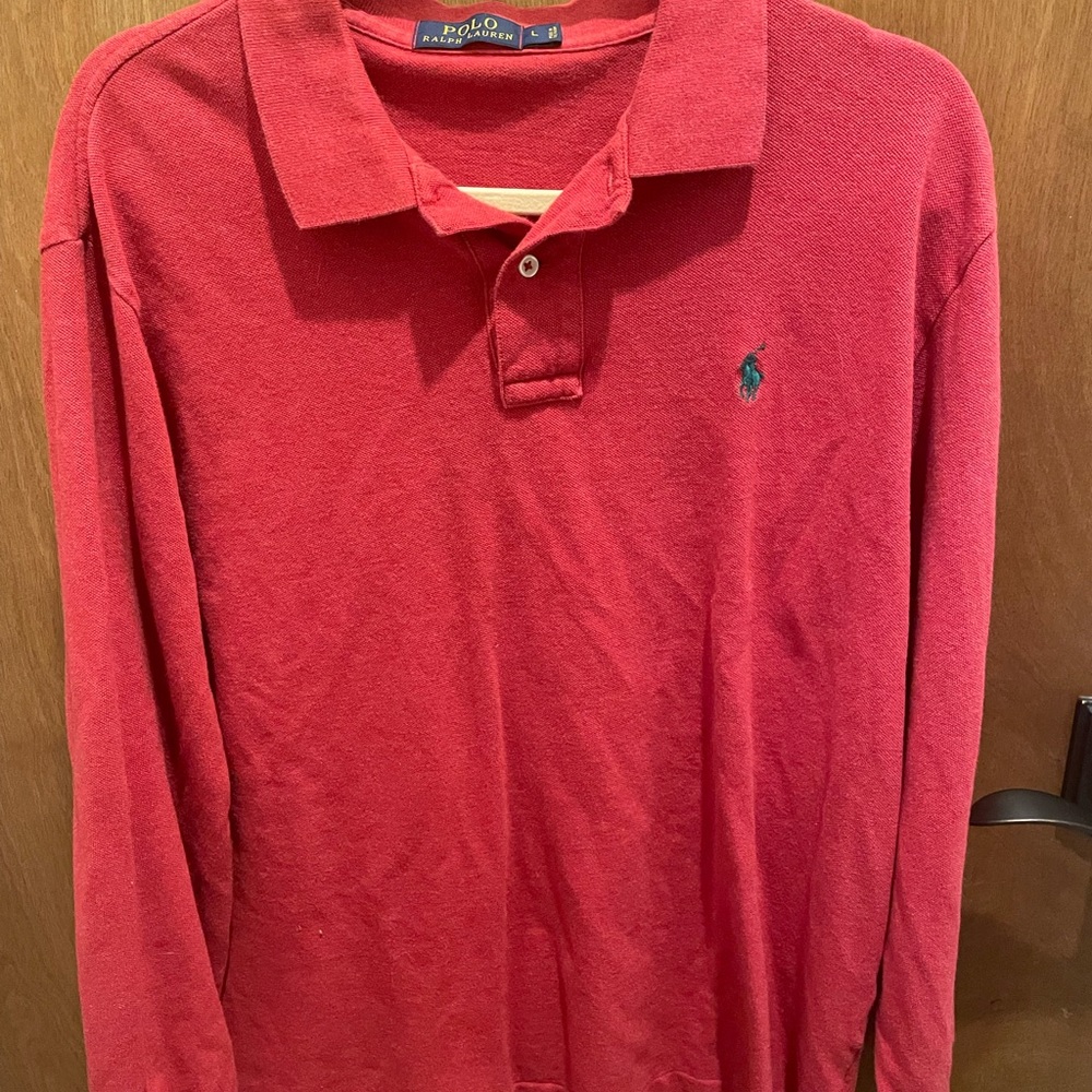 Polo by Ralph Lauren Red Long Sleeve Polo Shirt